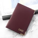 Personalised Luxury Leather Passport Holder – Burgundy