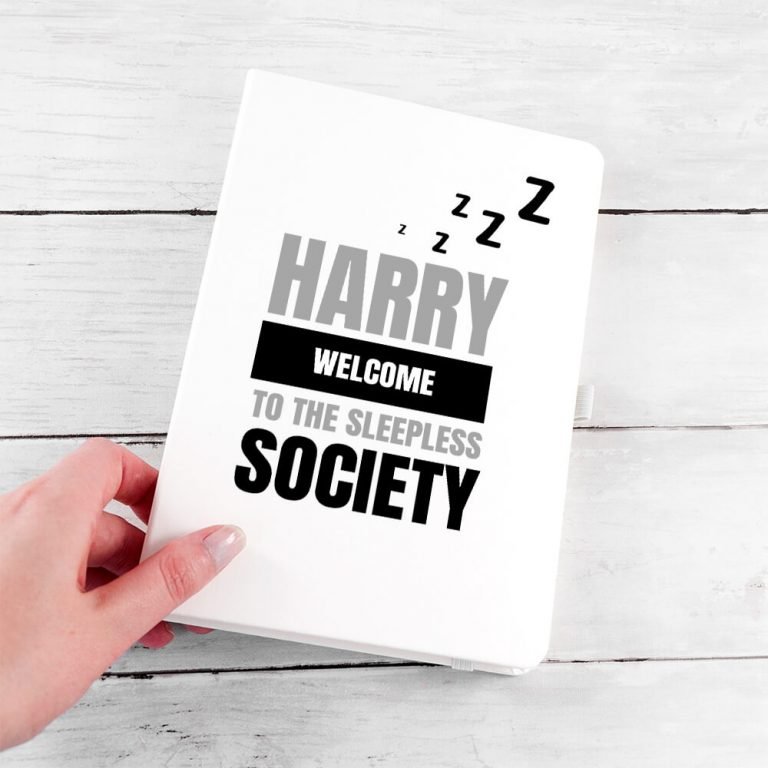 Personalised A5 Notebook – Sleepless Society
