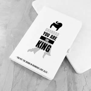 Personalised A5 Notebook – Grandad the King