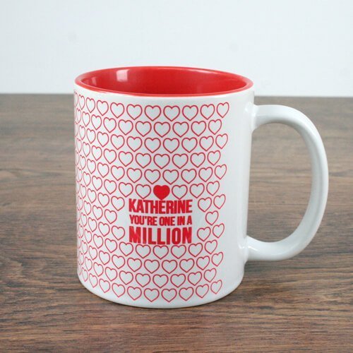 Personalised One In A Million Romantic Mug