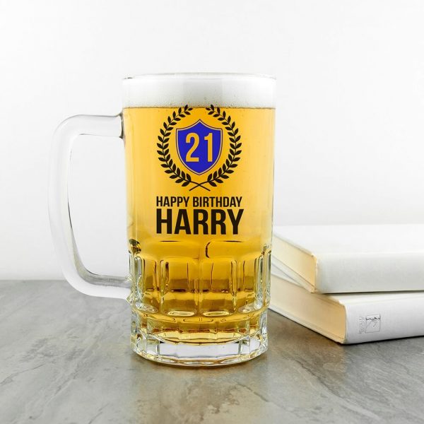Personalised Beer Glass (Tankard) – Happy Birthday