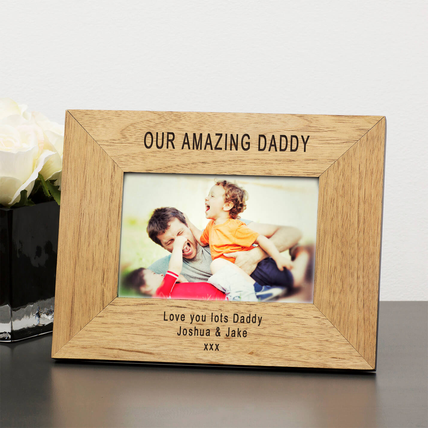 Personalised Wooden Photo Frame – My Amazing Daddy