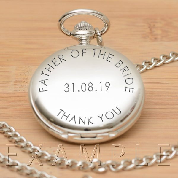 Personalised Value Pocket Watch (Curved Text) – Your Message