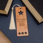 Personalised Wooden Bookmark – Your Message (Star)