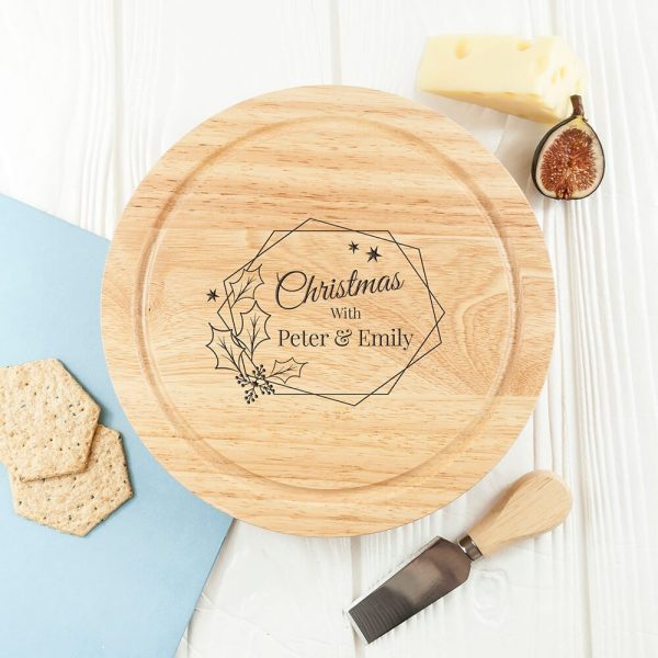 Personalised Cheese Board Set – Christmas at Home