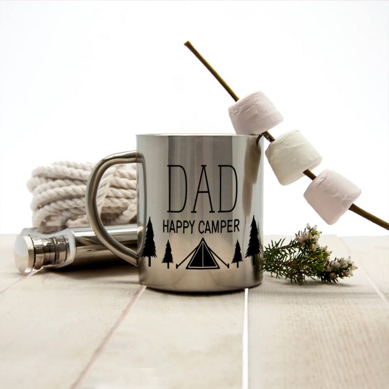Personalised Dad’s Happy Camper Outdoor Mug