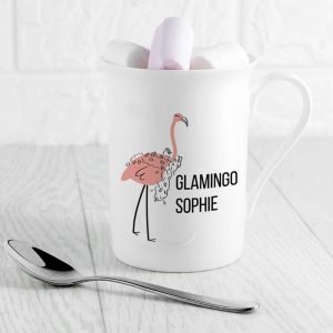 Personalised Glamingo Bone China Mug