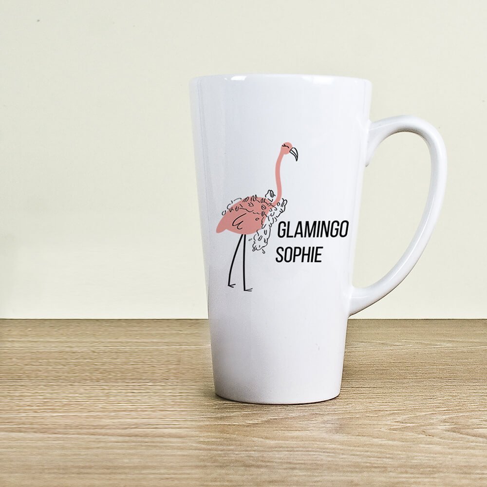 Personalised Glamingo Latte Mug