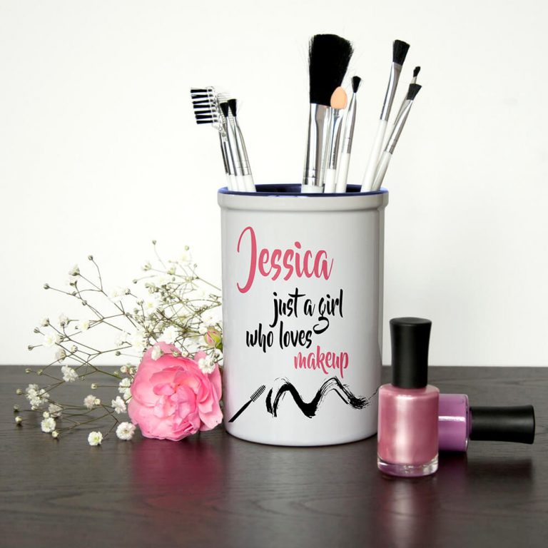 Personalised Make Up Brush Holder – Just a Girl who Loves Make Up