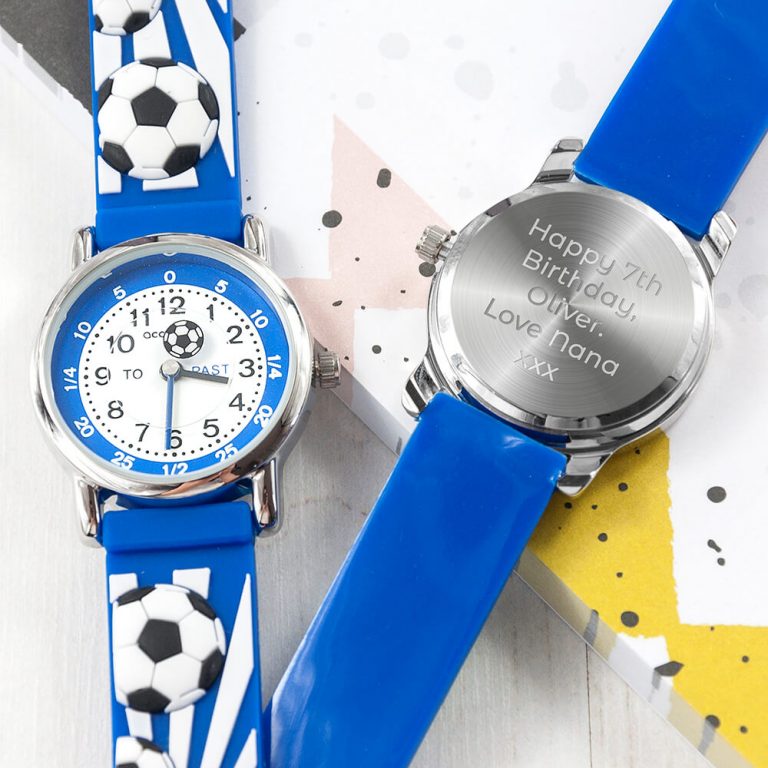 Personalised Kids Football Watch – Your Message