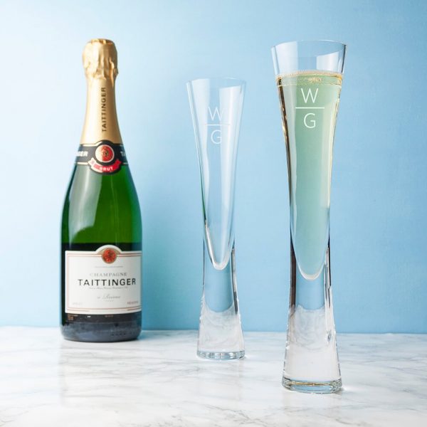 Personalised LSA Champagne Flutes – Set of 2 – Initials