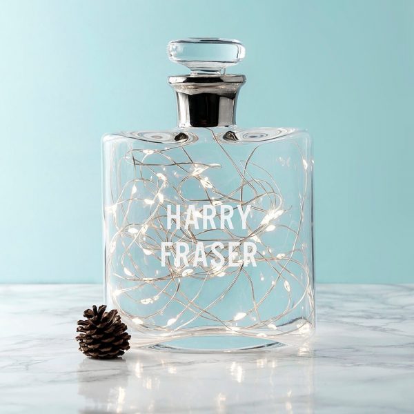 Personalised Platinum Necked Decanter – Your Message