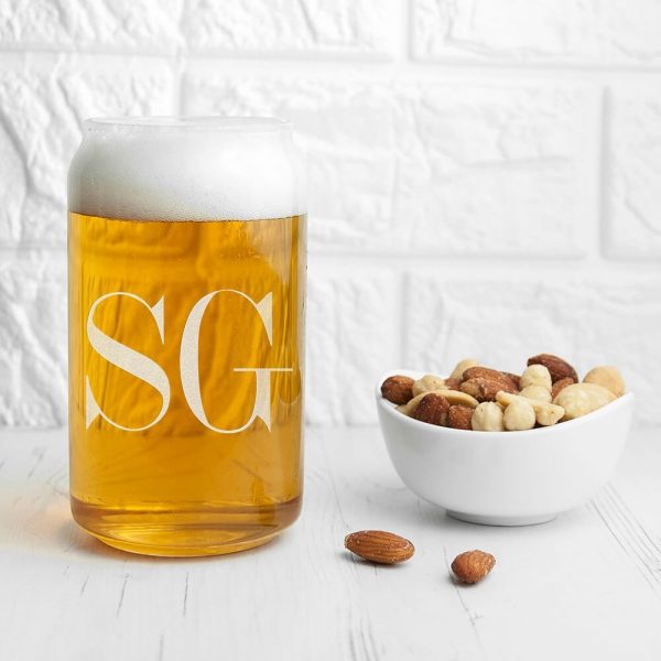 Personalised Glass Can – Initials