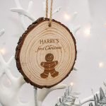 Personalised My First Christmas Gingerbread Man Hanging Decoration