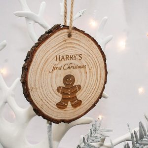 Personalised My First Christmas Gingerbread Man Hanging Decoration