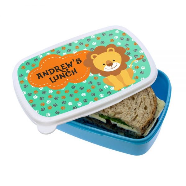 Personalised Lunch Box – Happy Lion