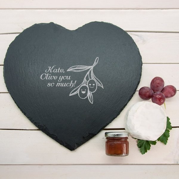 Personalised Slate Cheese Board – Olive you so Much
