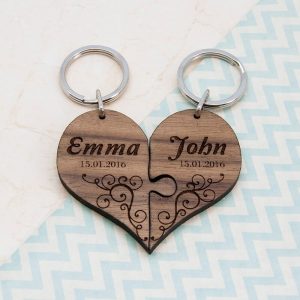 Personalised Any Message Wooden Key Ring