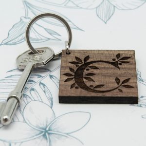 Personalised Any Message Wooden Key Ring