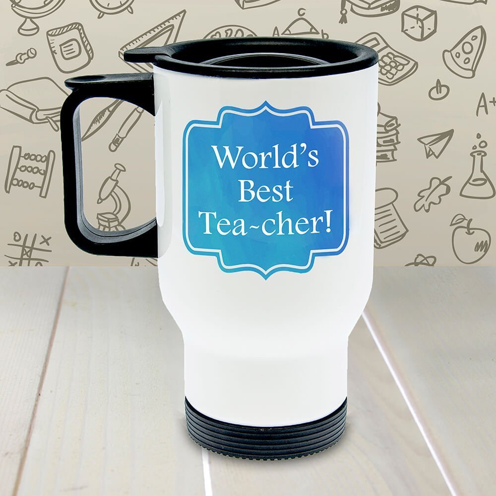 Personalised World’s Best TEA-cher Travel Mug