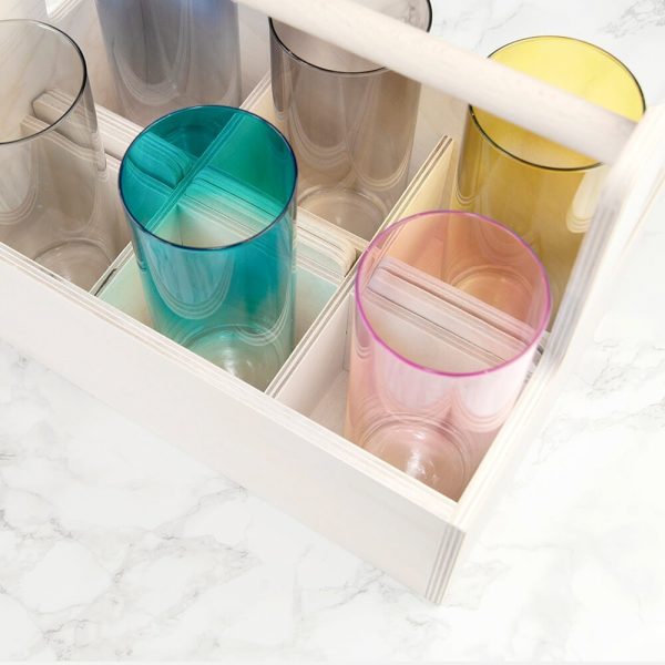 Personalised Cocktail Glasses & Holder – Your Message