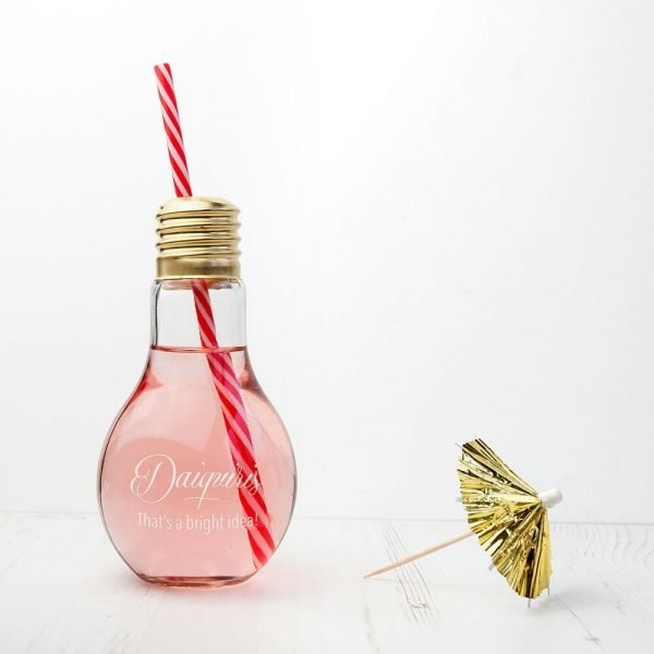Personalised Lightbulb Cocktail Glass – Bright Idea
