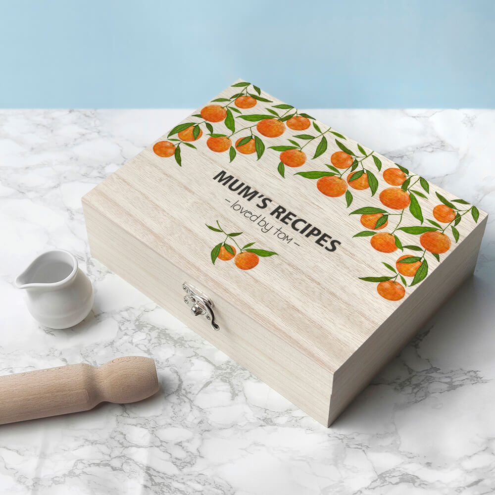 Personalised Recipe Box – Orange Grove