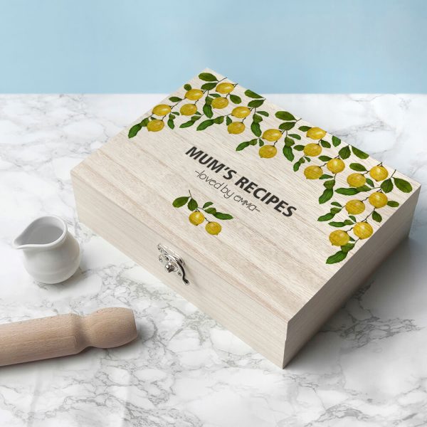 Personalised Recipe Box – Lemon Grove