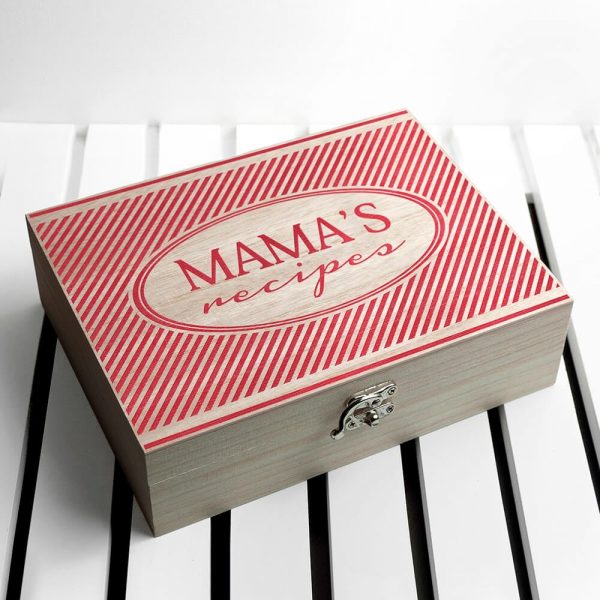 Personalised Recipe Box – Stripes