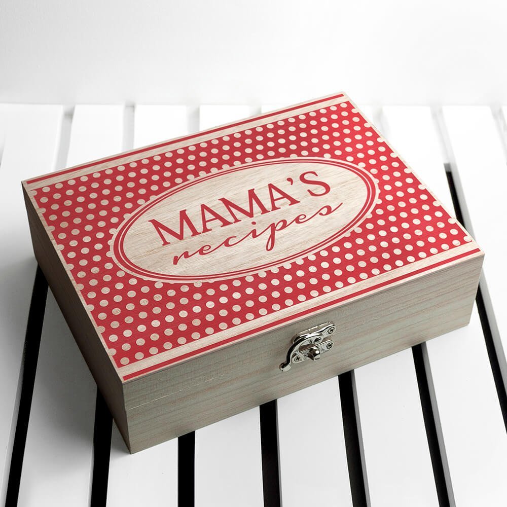 Personalised Recipe Box – Polka Dot