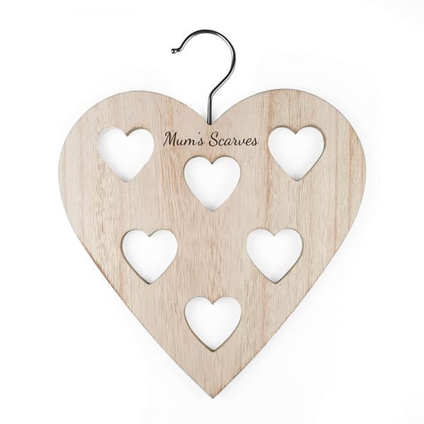 Personalised Hanger – Heart Scarf Holder