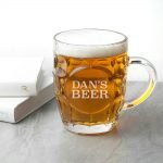 Personalised Beer Glass (Dimple) – Name