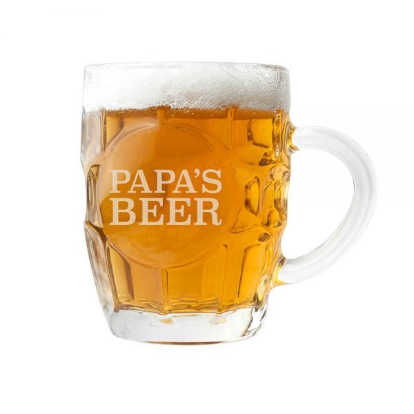 Personalised Beer Glass (Dimple) – Name