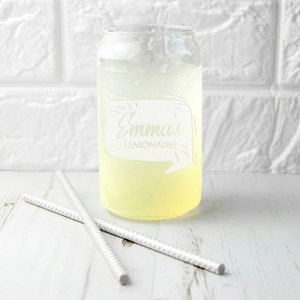 Personalised Glass Can – Lemonade