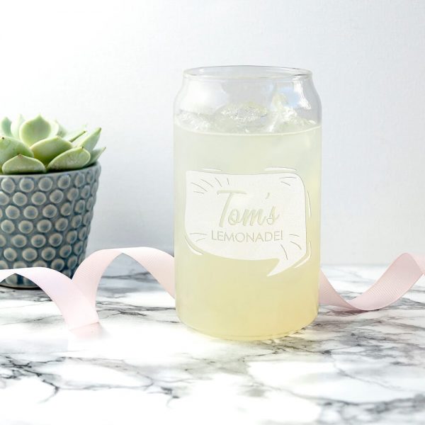 Personalised Glass Can – Lemonade
