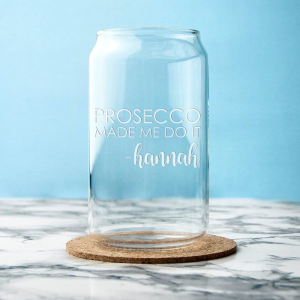 Personalised Glass Can – Made Me Do It