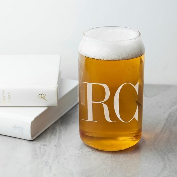 Personalised Glass Can – Initials