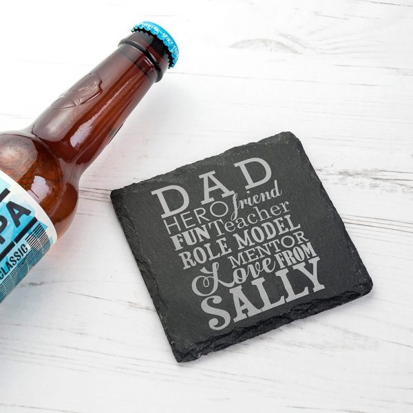 Personalised Slate Coaster – Dad