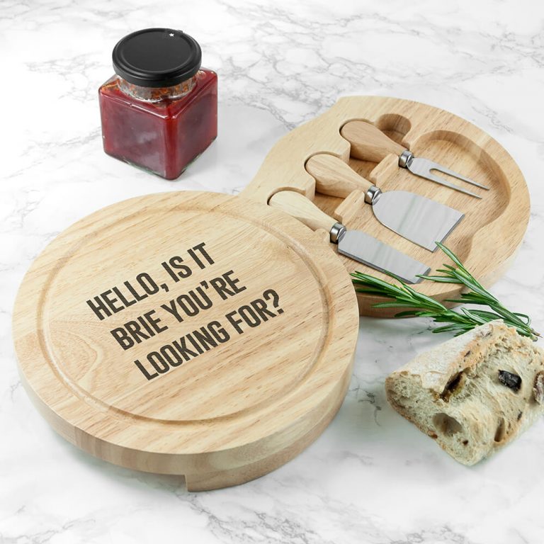 Personalised Cheese Board Set – Your Message