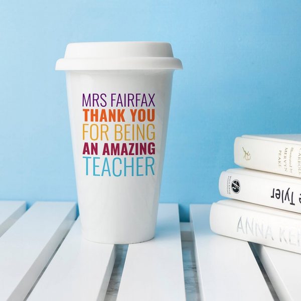 Personalised Amazing Teacher Travel Mug