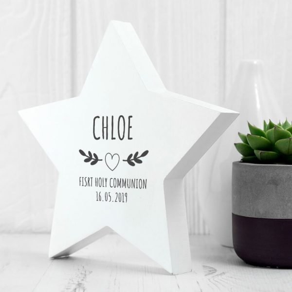 Personalised Keepsake Box – Christening Wreath Star