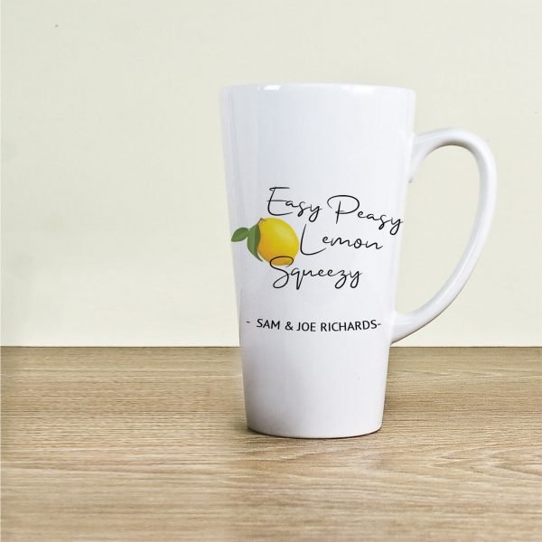 Personalised Easy Peasy Lemon Squeezy Latte Mug