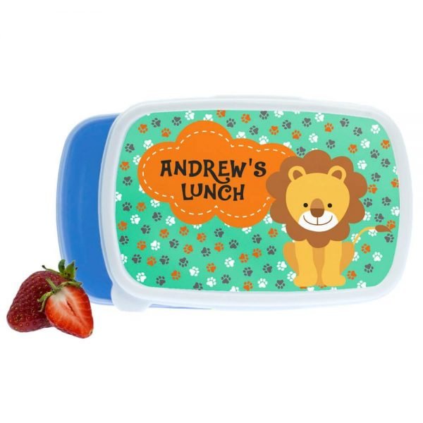 Personalised Lunch Box – Happy Lion