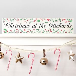 Personalised ‘1st Christmas’ Rustic Wooden Reindeer Decoration