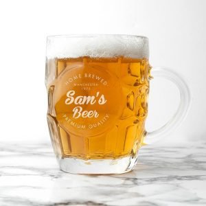 Personalised Beer Glass (Dimple) – Home Brewed
