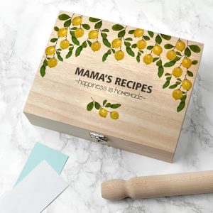 Personalised Recipe Box – Lemon Grove
