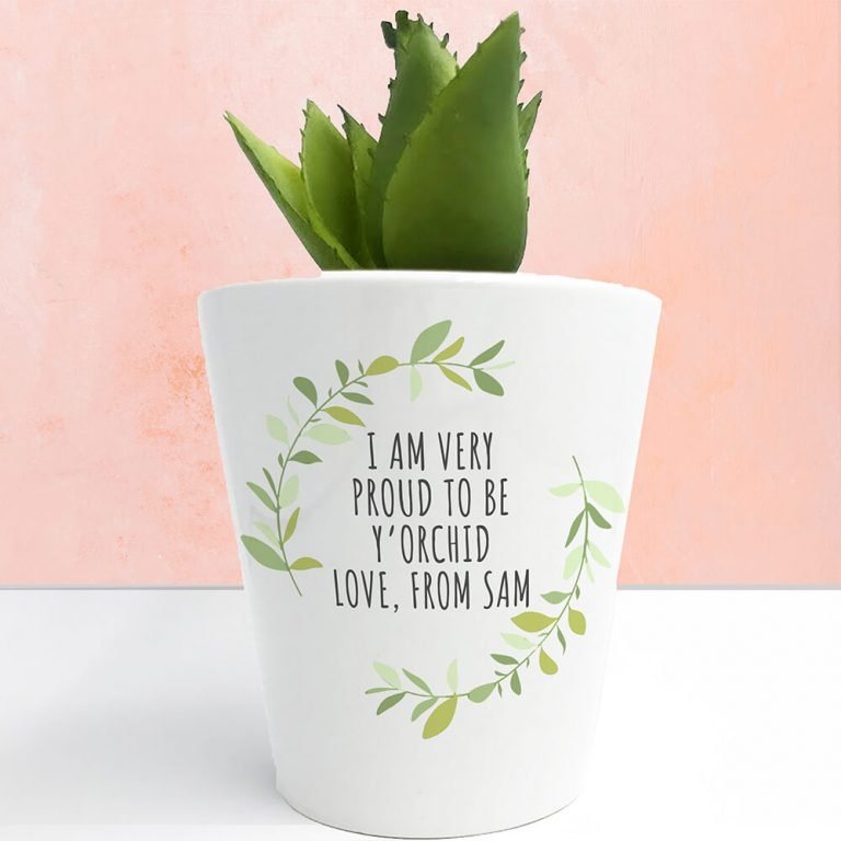 Personalised Plant Pot – Your Message