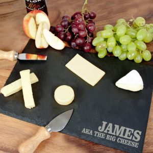Personalised Slate Cheese Board – Your Message (Rectangle)