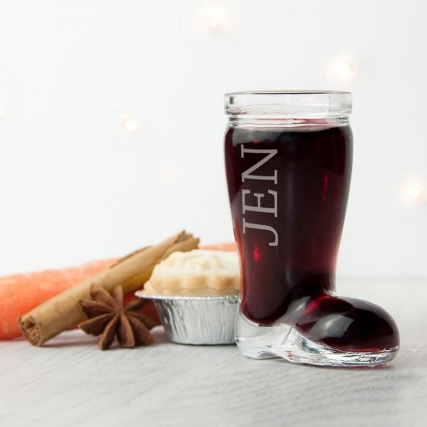 Personalised Cocktail Glass – Santa Boot