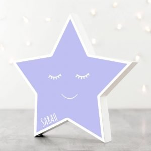 Personalised Keepsake Box – Smiling Star (Colour)